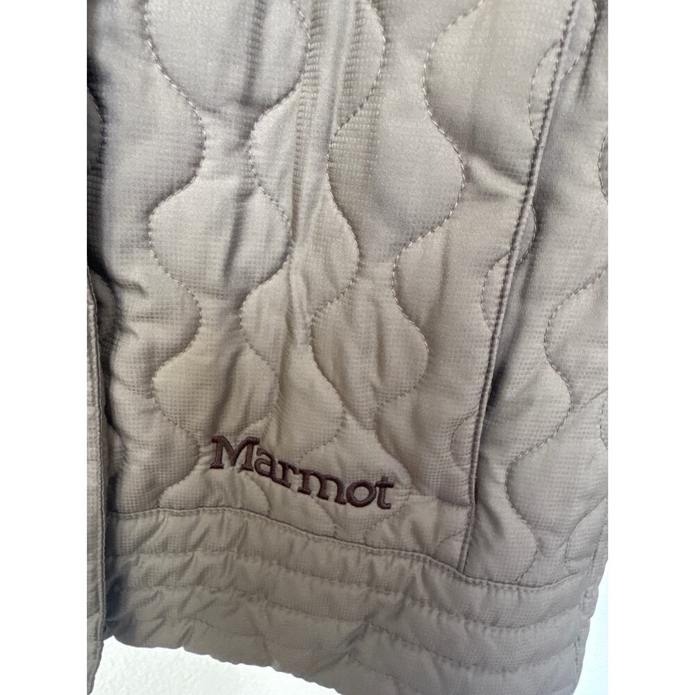Marmot St. Moritz Quilted Jacket Faux Fur Collar Insulated Brown Womens Medium - Picture 4 of 9